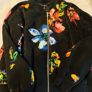 Mossimo flowered bomber jacket
